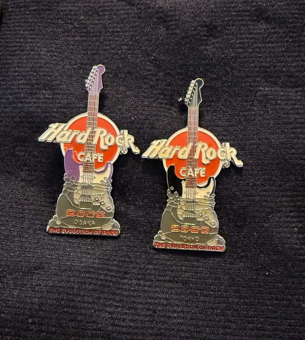 Hard Rock Cafe 2000 Tokyo Osaka Guitar Pins